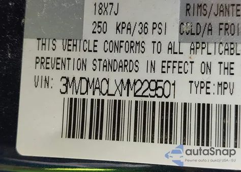 2021 Mazda Cx-30 Preferred z USA, uszkodzony, nr VIN 3MVDMACLXMM229501